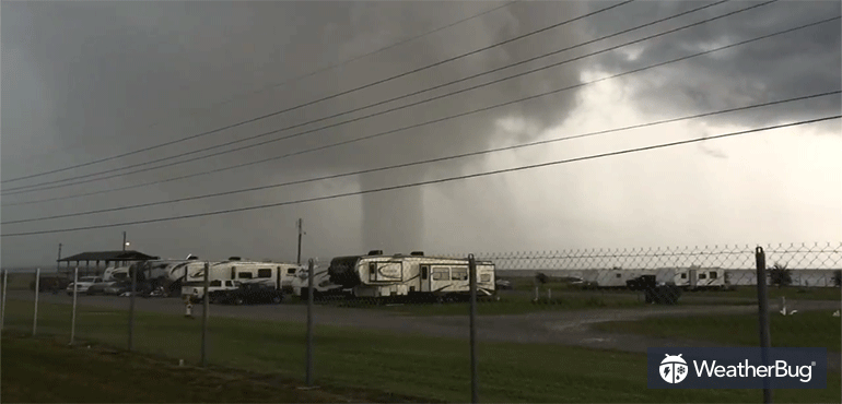 A waterspout on Lake Palourde in Morgan City, La. on July 19.