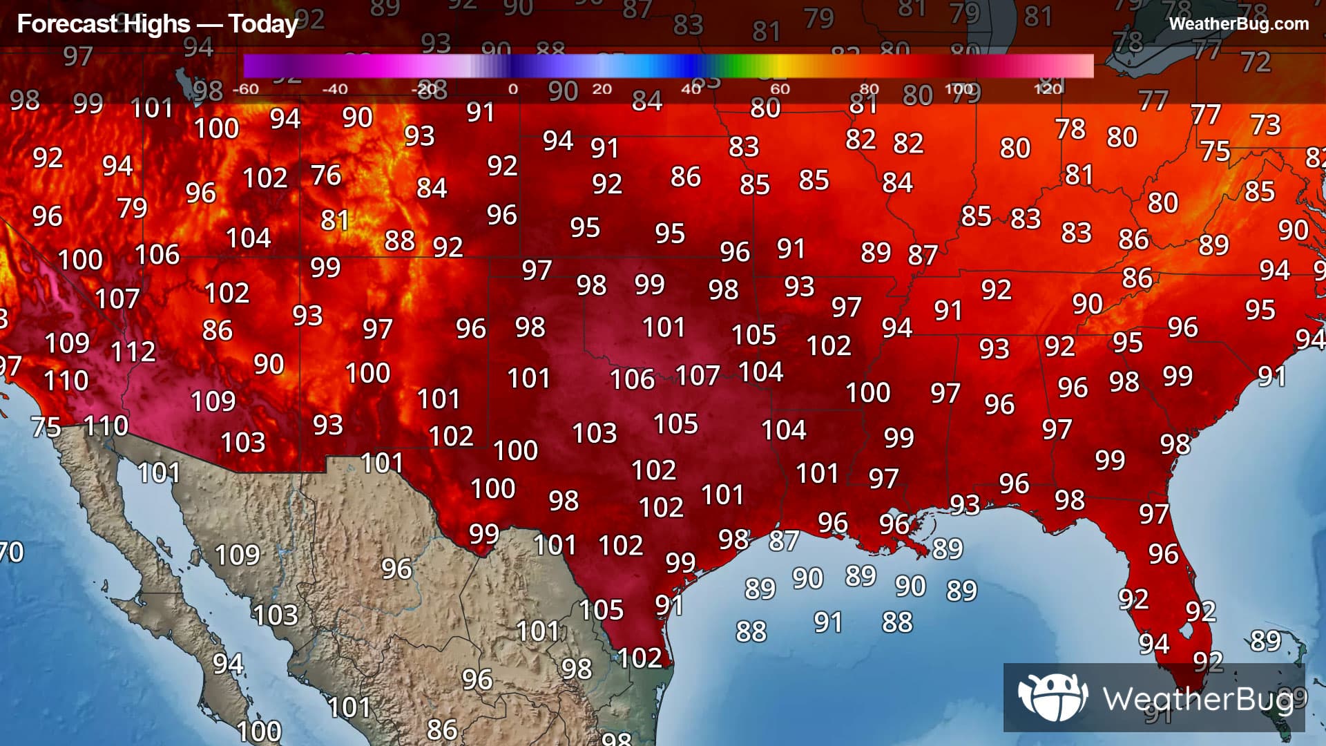 Today's High Temperature Outlook