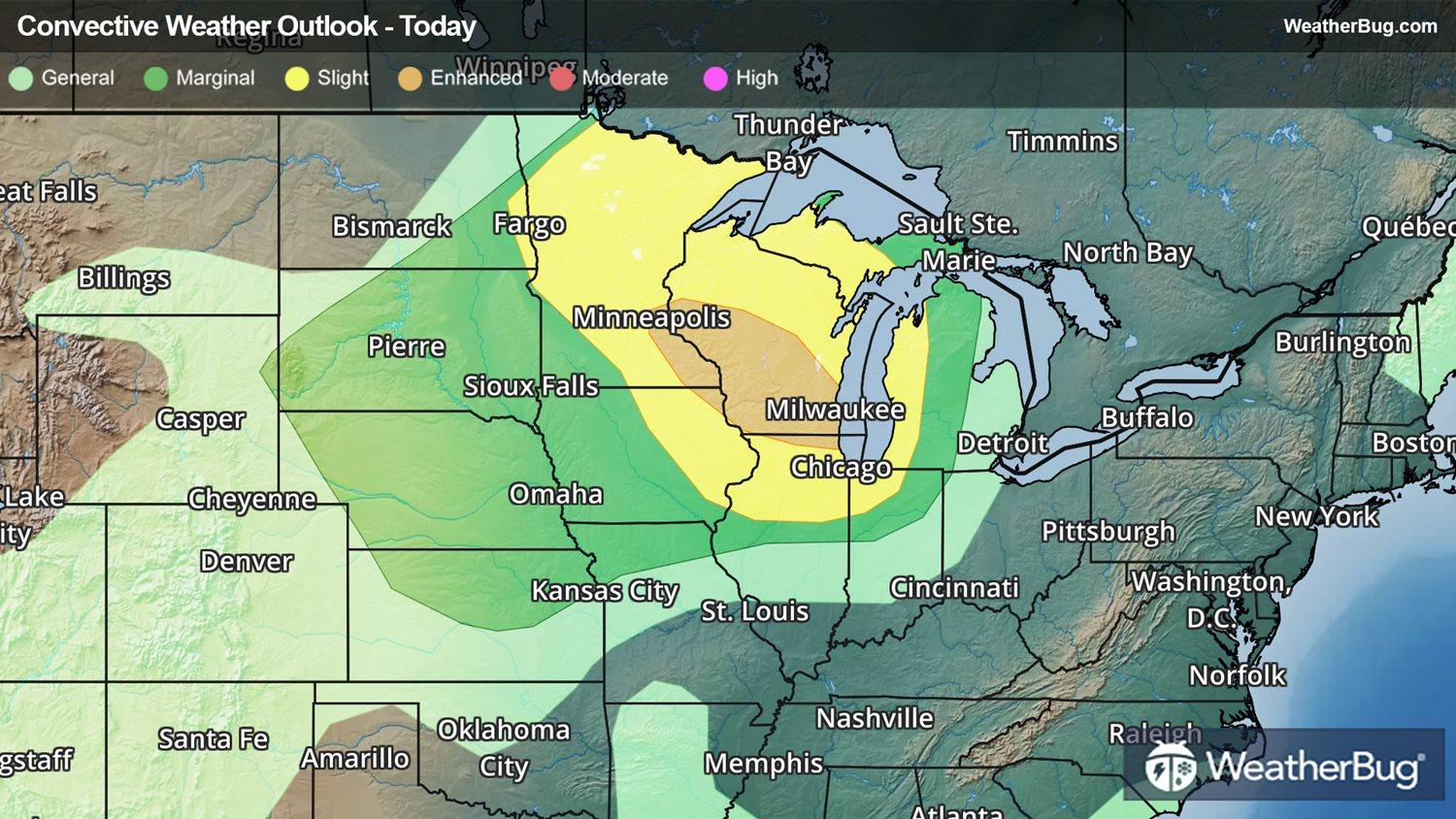 Today's severe weather outlook