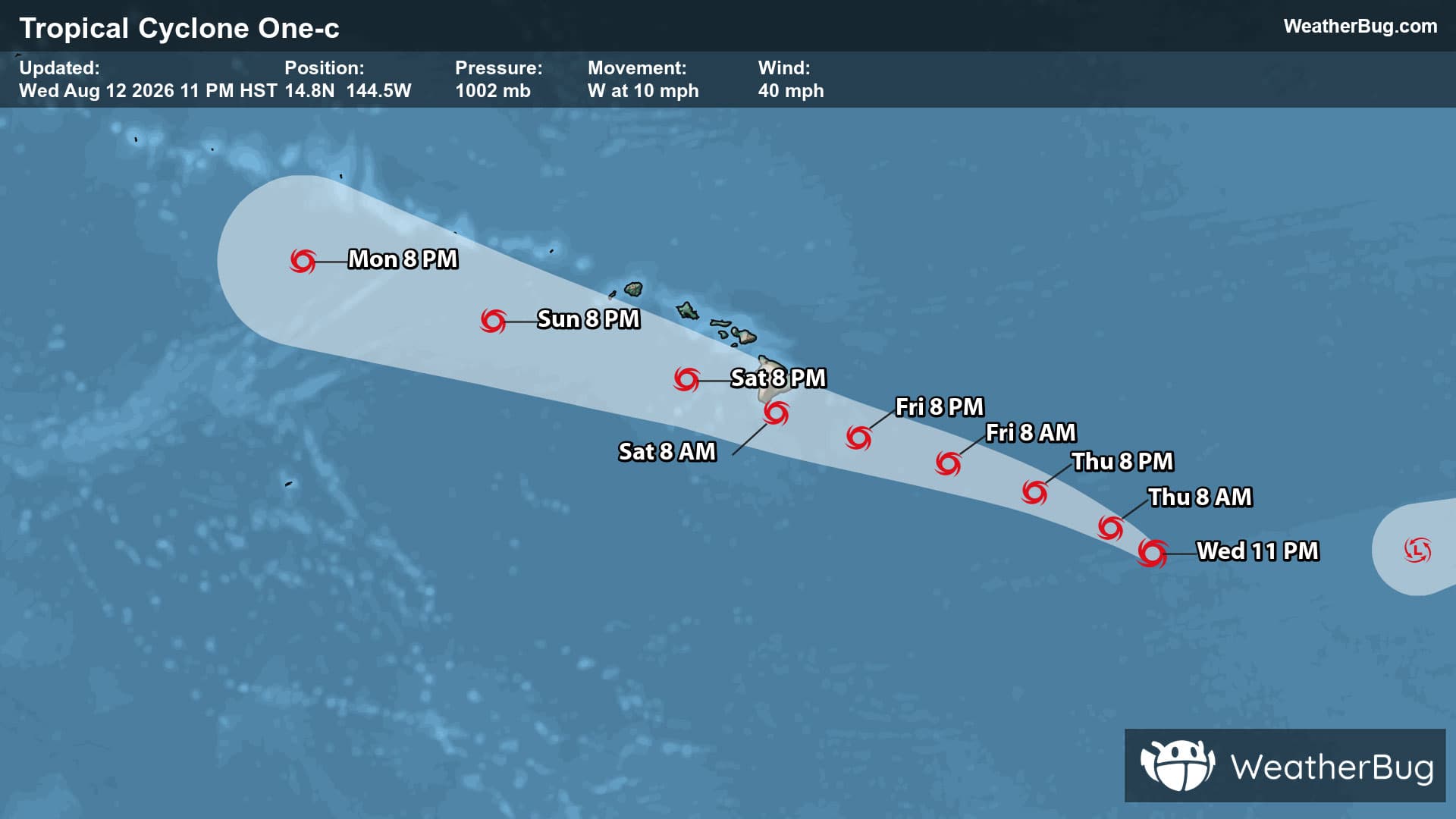 PTC #1-C's Track Toward Hawaii
