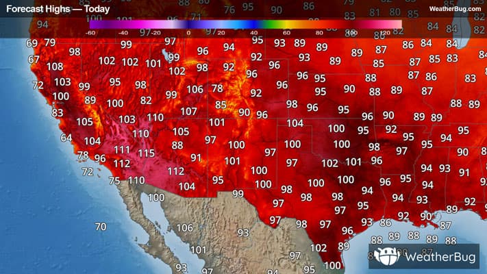 Today's High Temperatures