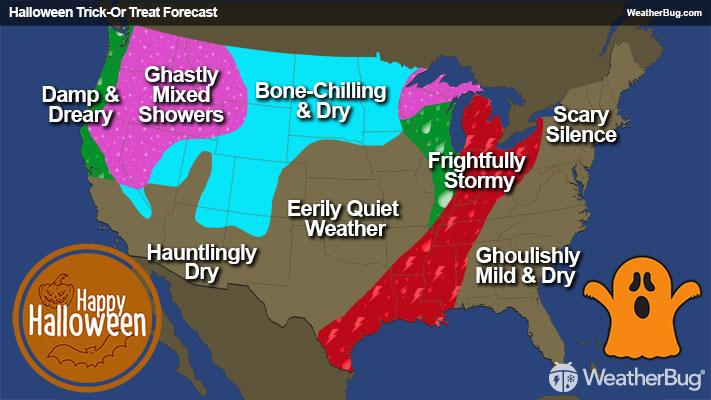 Trick-or-Treat Weather Outlook