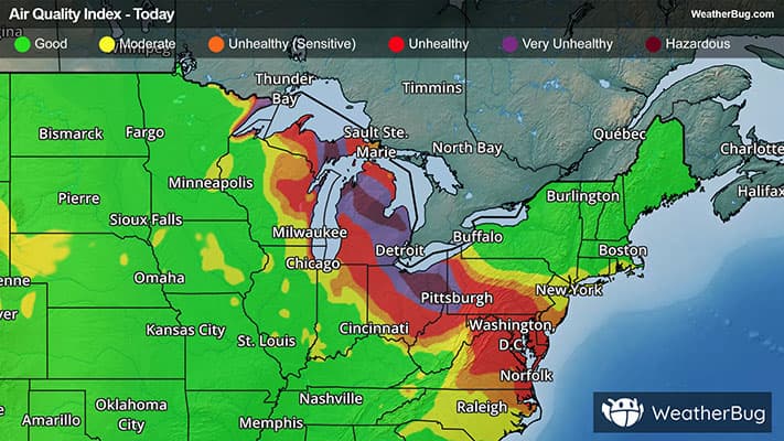 Today's Air Quality Levels
