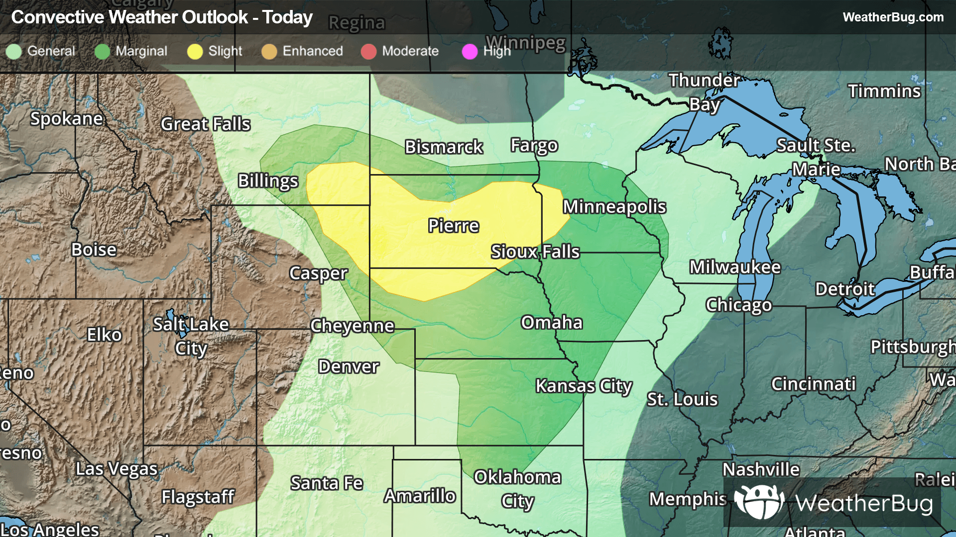 Today's Severe Thunderstorm Outlook