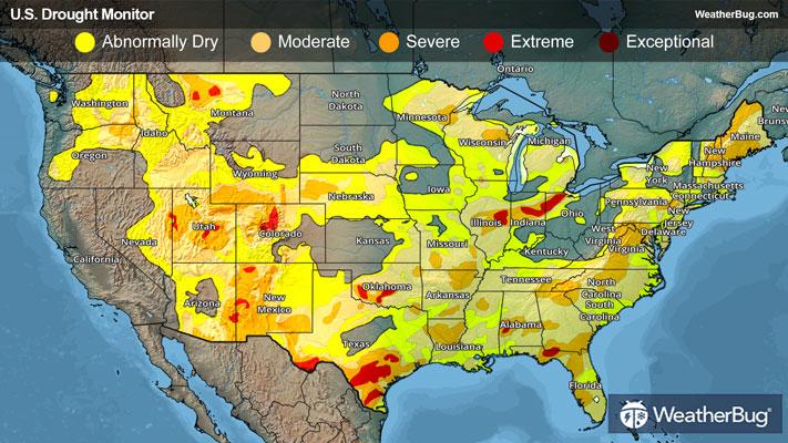 Weekly Drought Map for January 8, 2026