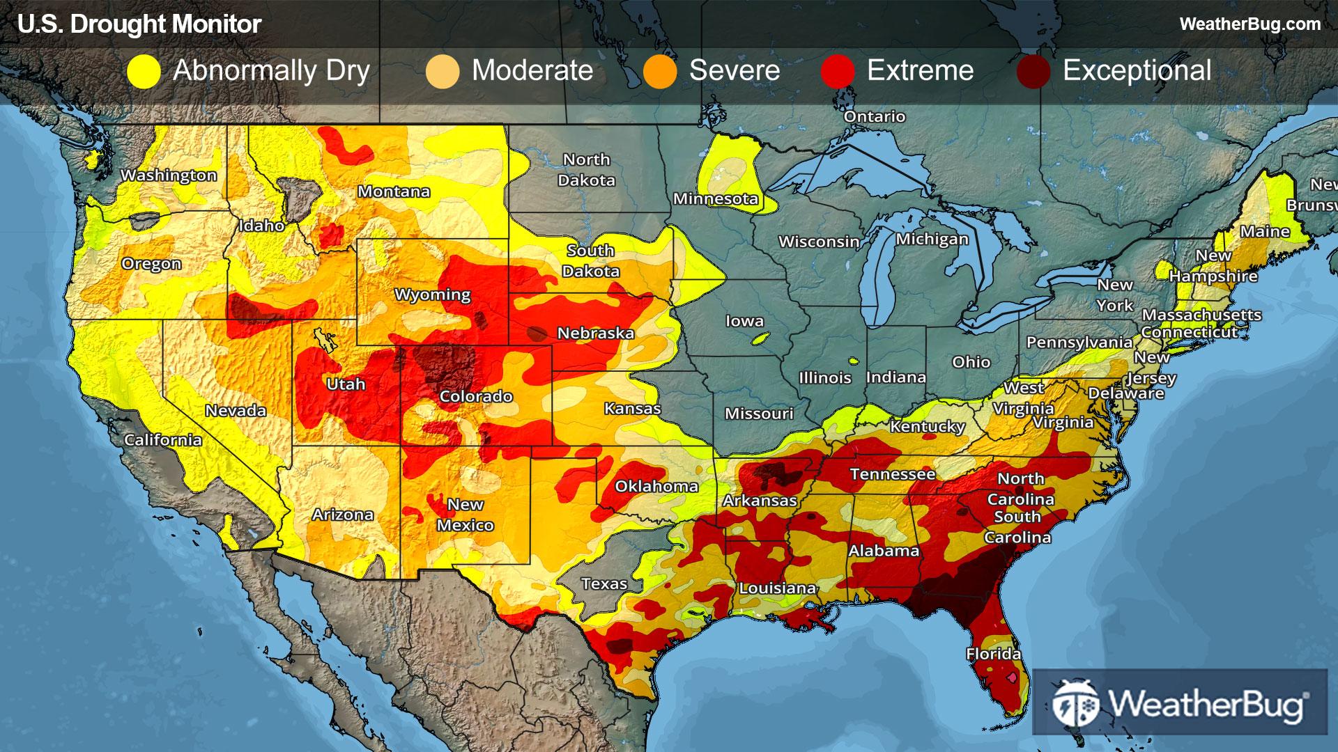 Weekly Drought Map for April 30th, 2026