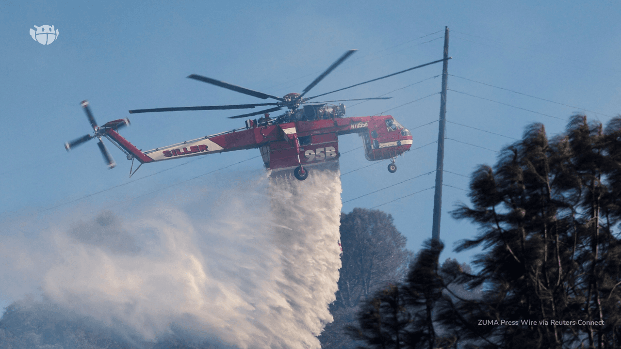 Firefighters battling wildfires in California