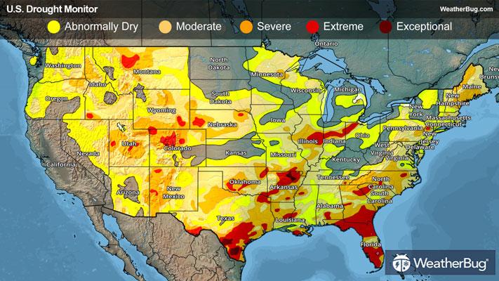 Weekly Drought Map for March 5, 2026