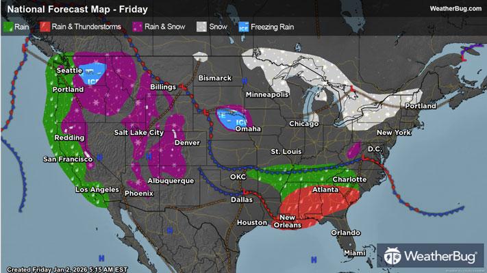 Friday's Weather Outlook