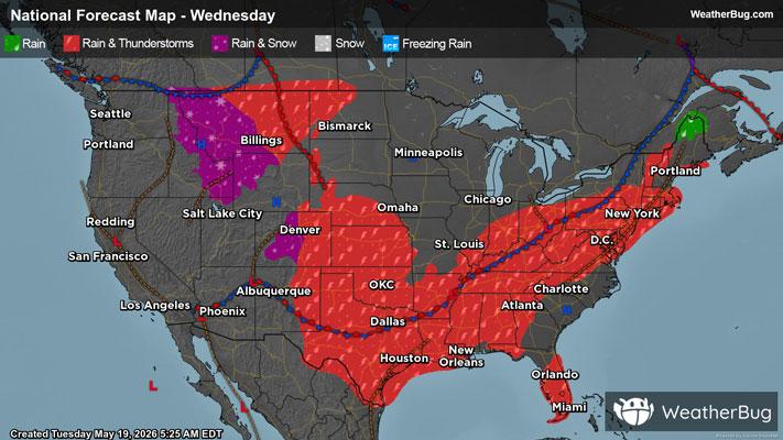 Wednesday's Weather Outlook