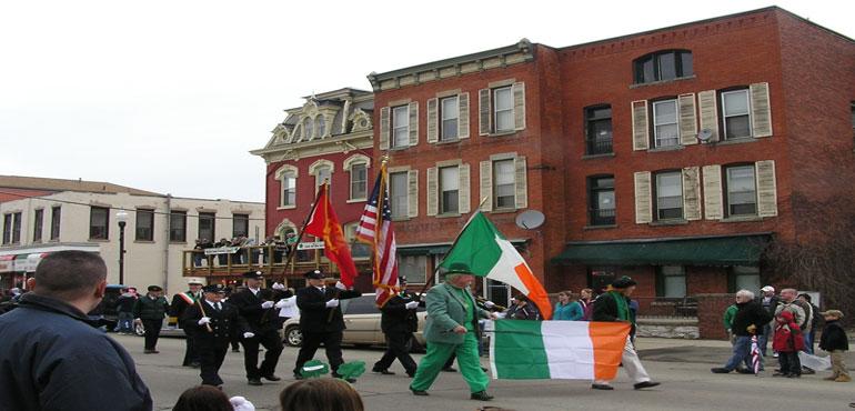 The 2011 St. Patrick's Day Parade in Hornell, New York. (Marduk via Wikimedia Commons)