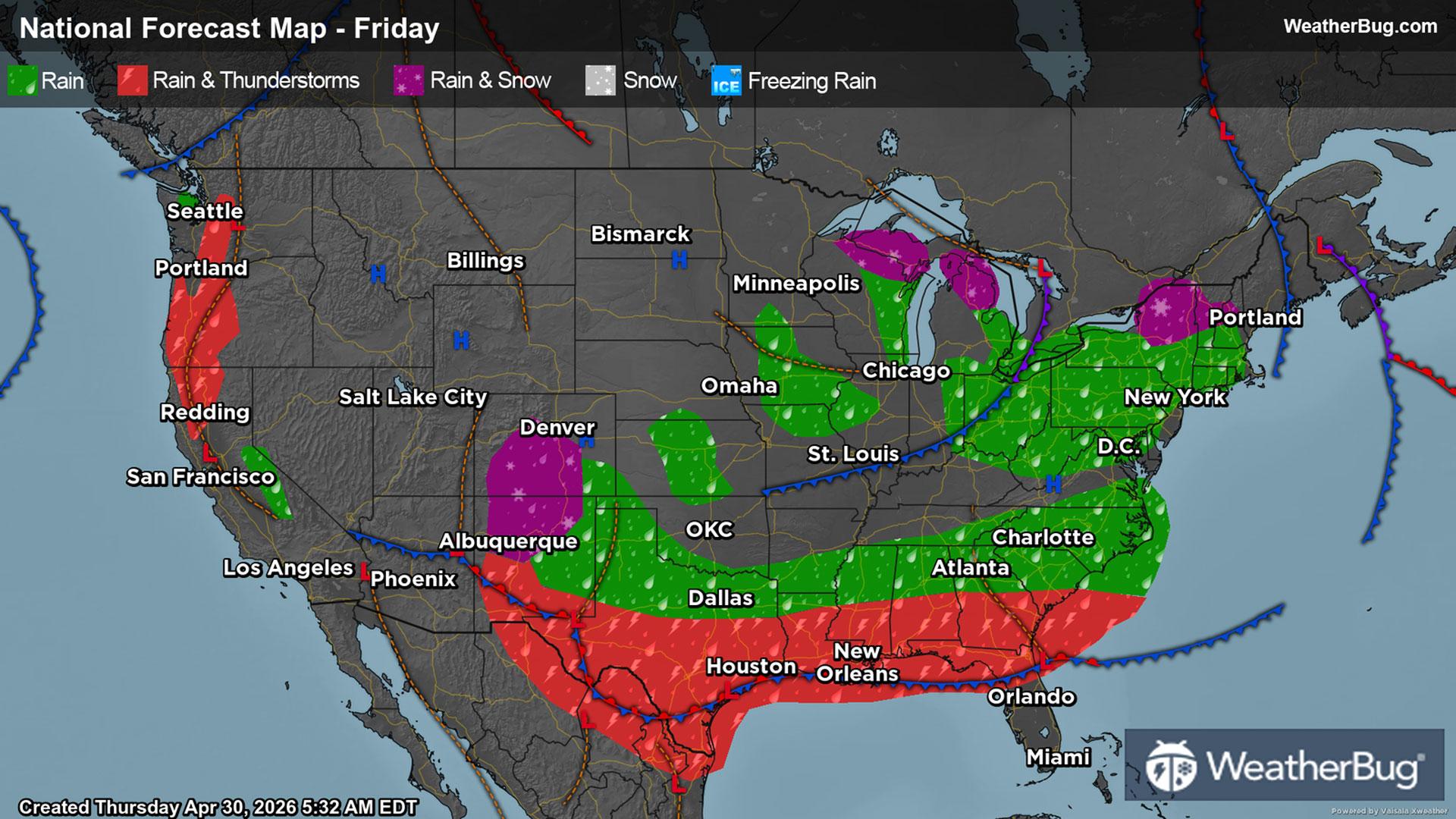 Friday's Weather Outlook
