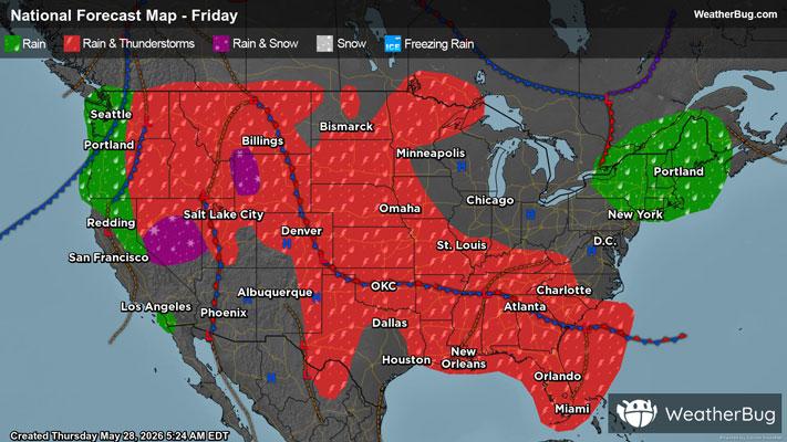 Friday's Weather Outlook