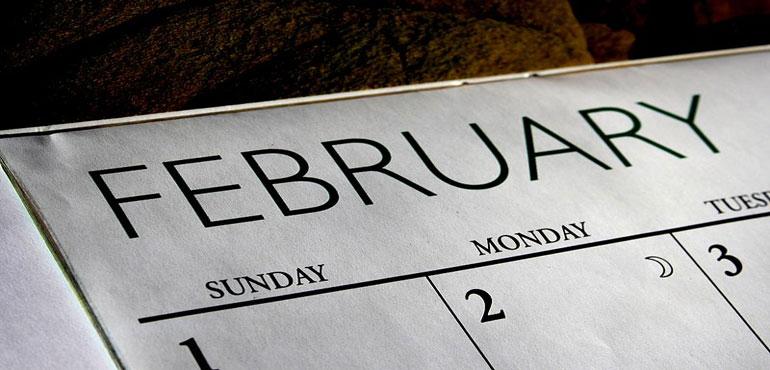 The calendar month of February in high resolution in 2011. (Wikimedia Commons)