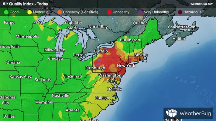 Today's Air Quality Levels