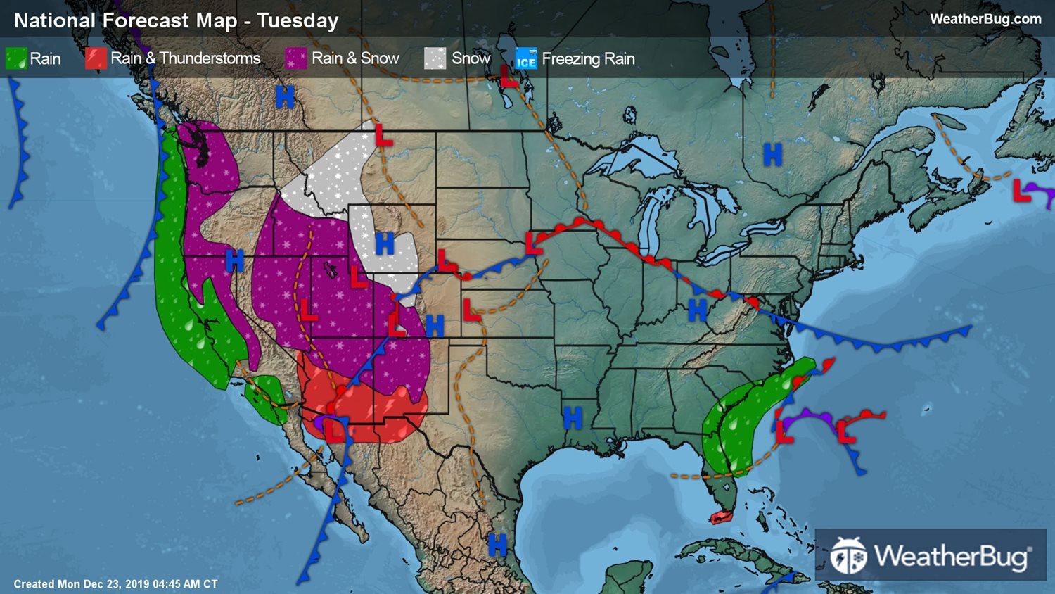 Christmas Eve Weather Preview