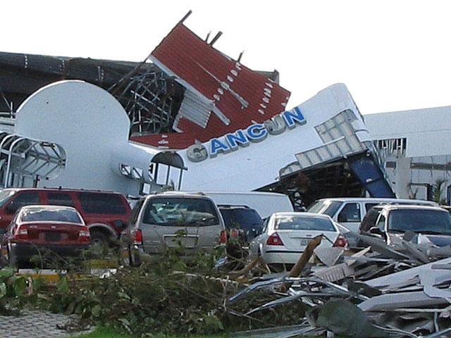 Category 4 Wilma caused big damage to the popular vacation destination Cancun, Mexico, in October 2005.