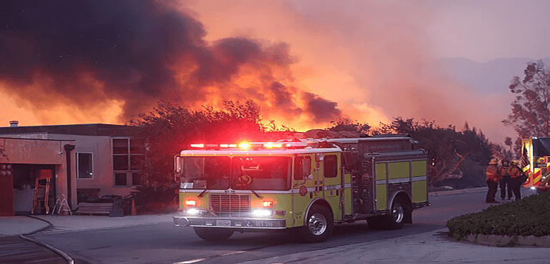 Palisades Fire that started in the City of Los Angeles