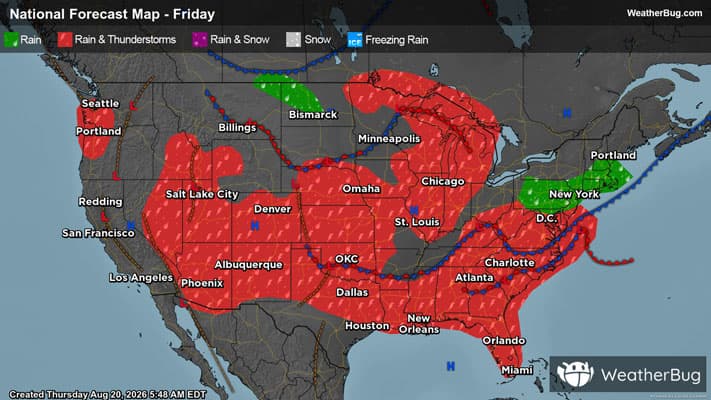 Friday's Weather Outlook