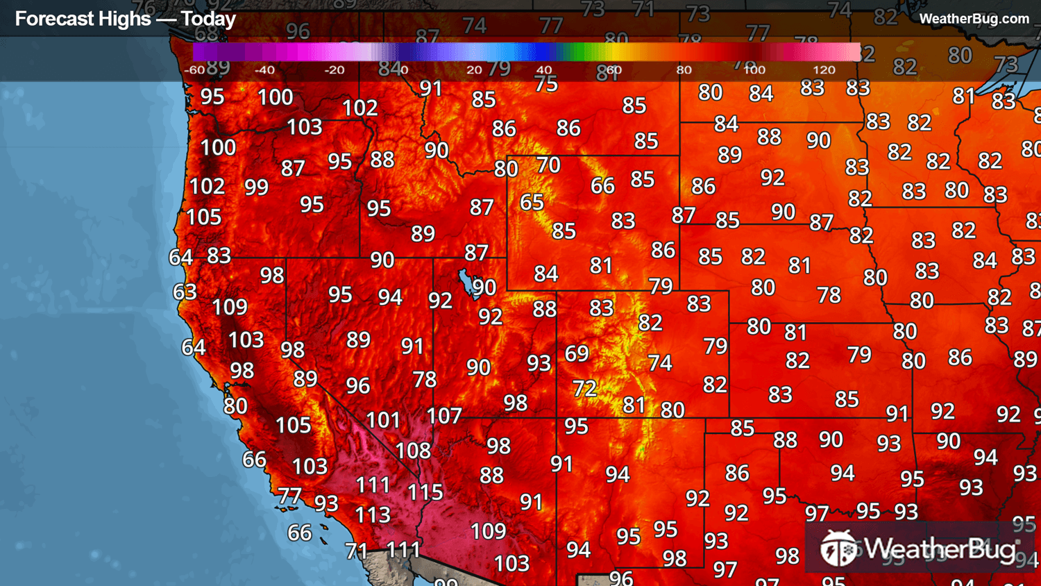 Today's Forecast Highs