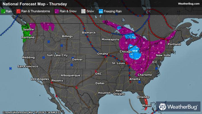 Thursday's Weather Outlook