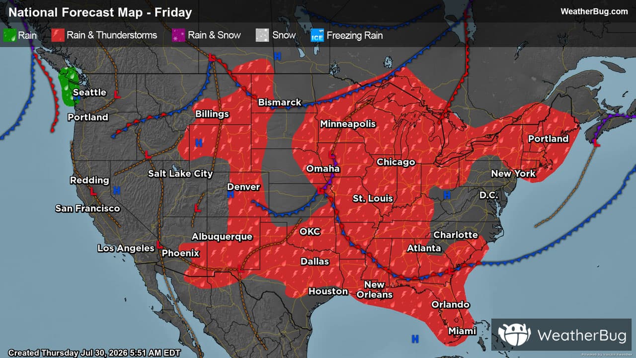 Friday's Weather Outlook