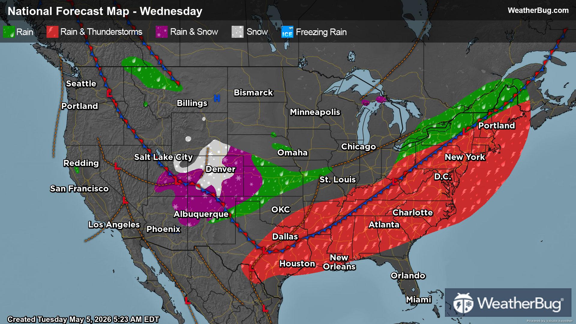 Wednesday's Weather Outlook
