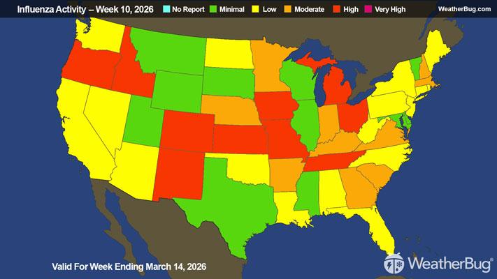 Flu Update Valid For Week Ending March 14, 2026