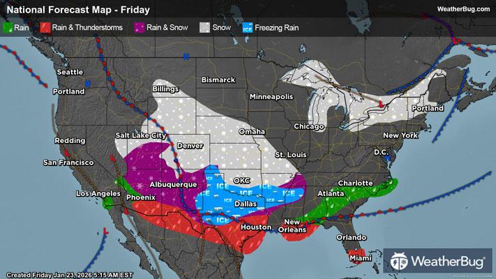 Friday's Weather Outlook