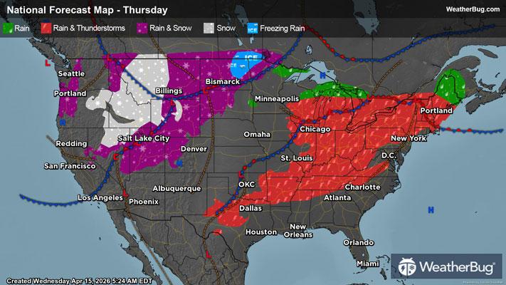Thursday's Weather Outlook