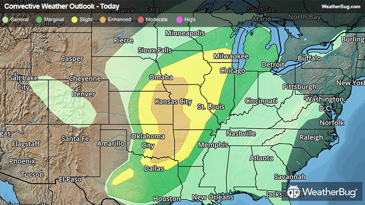 Today's Severe Thunderstorm Outlook