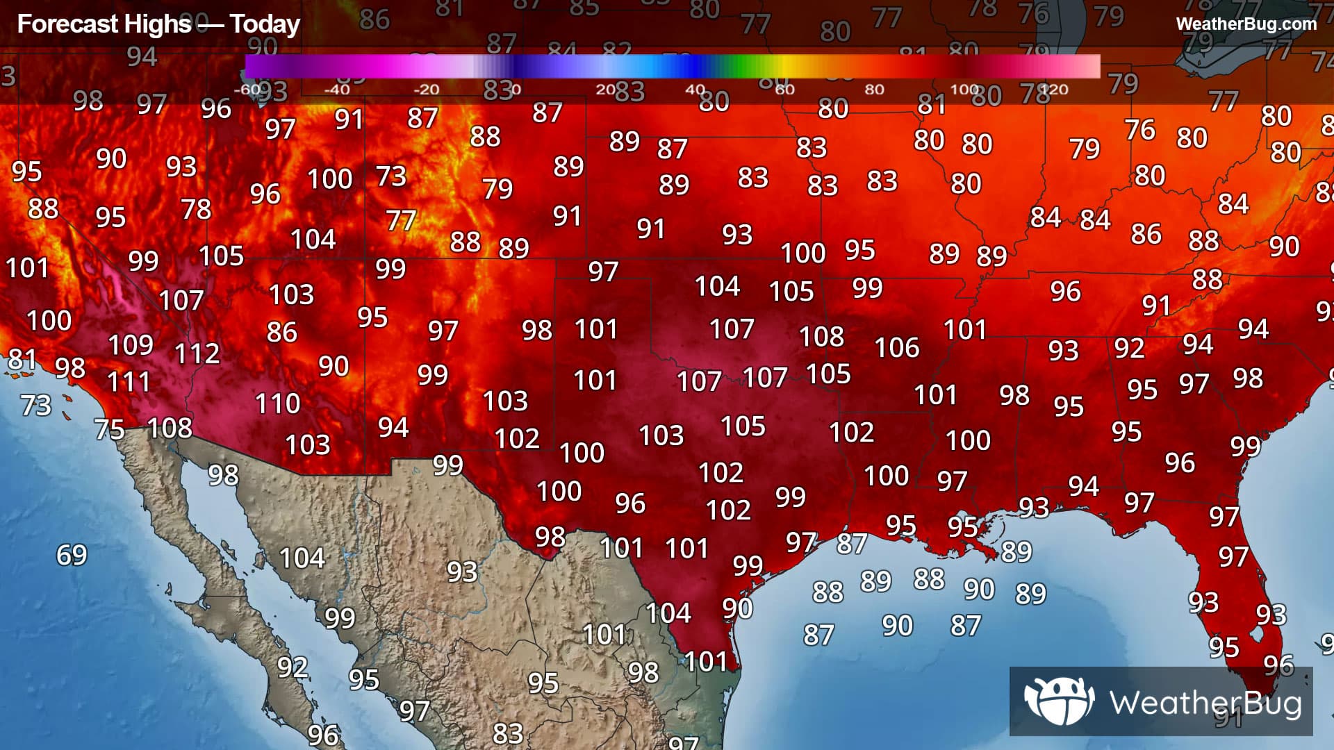 Today's High Temperature Outlook