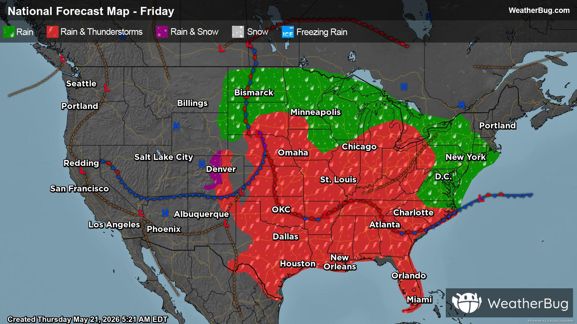 Friday's Weather Outlook