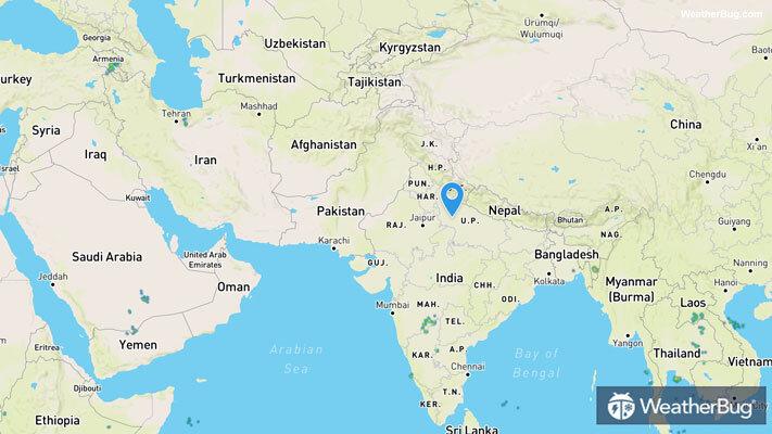 Moradabad, India, the location of the devastating April 30, 1888 hailstorm.