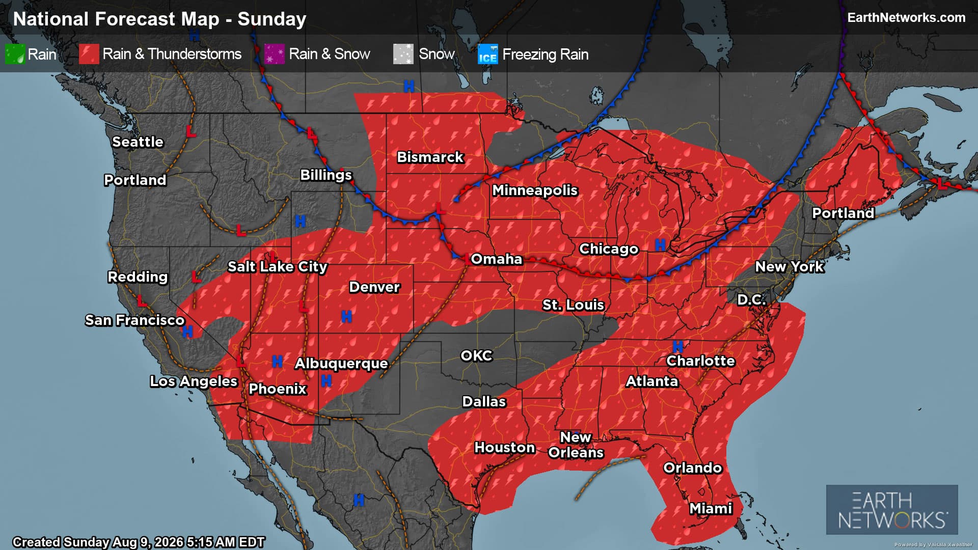 Monday's Weather Outlook