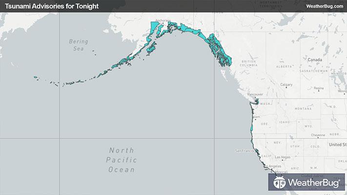 Tsunami Advisories in Effect