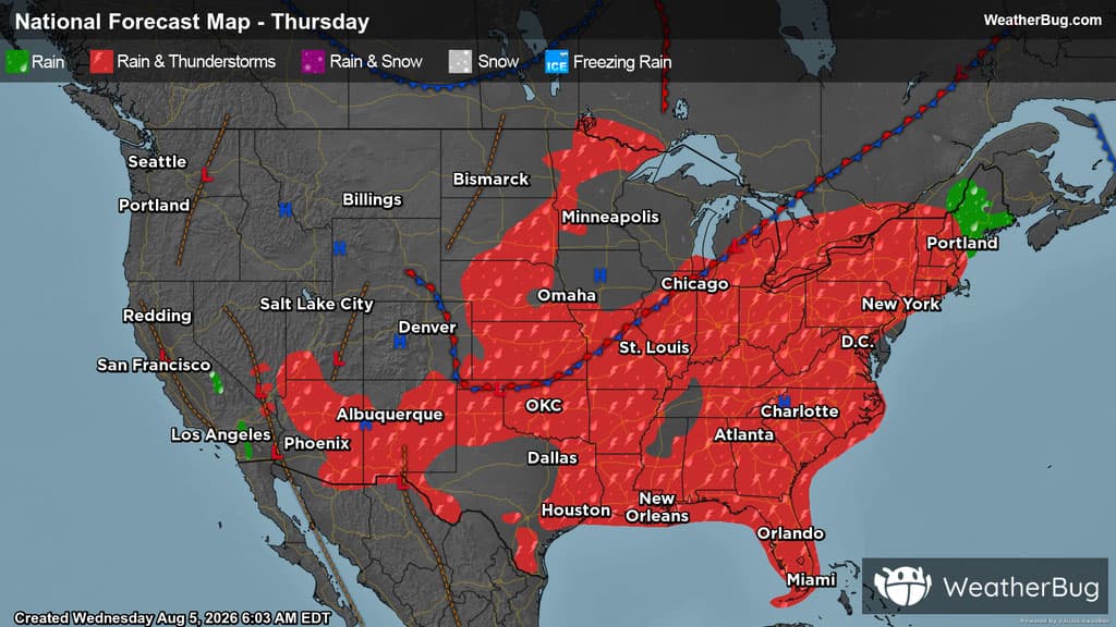 Thursday's Weather Outlook