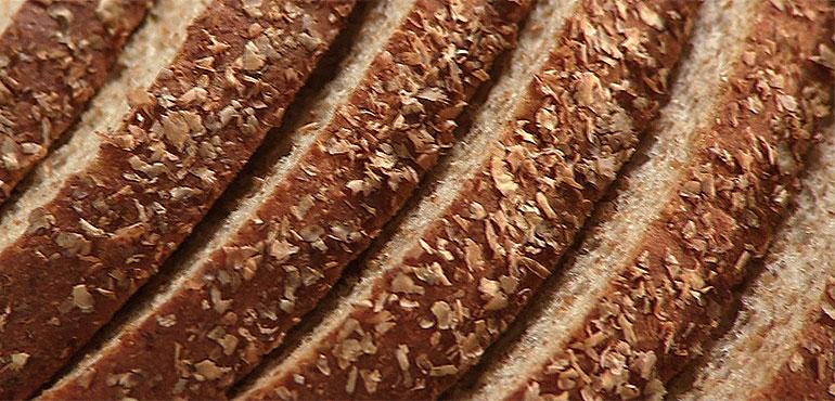 Close-up of sliced whole-grain bread (U.S. Food and Drug Administration)