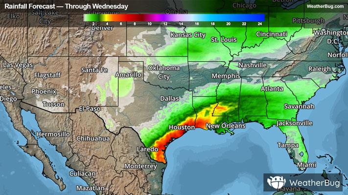 Rain Totals Through Wednesday