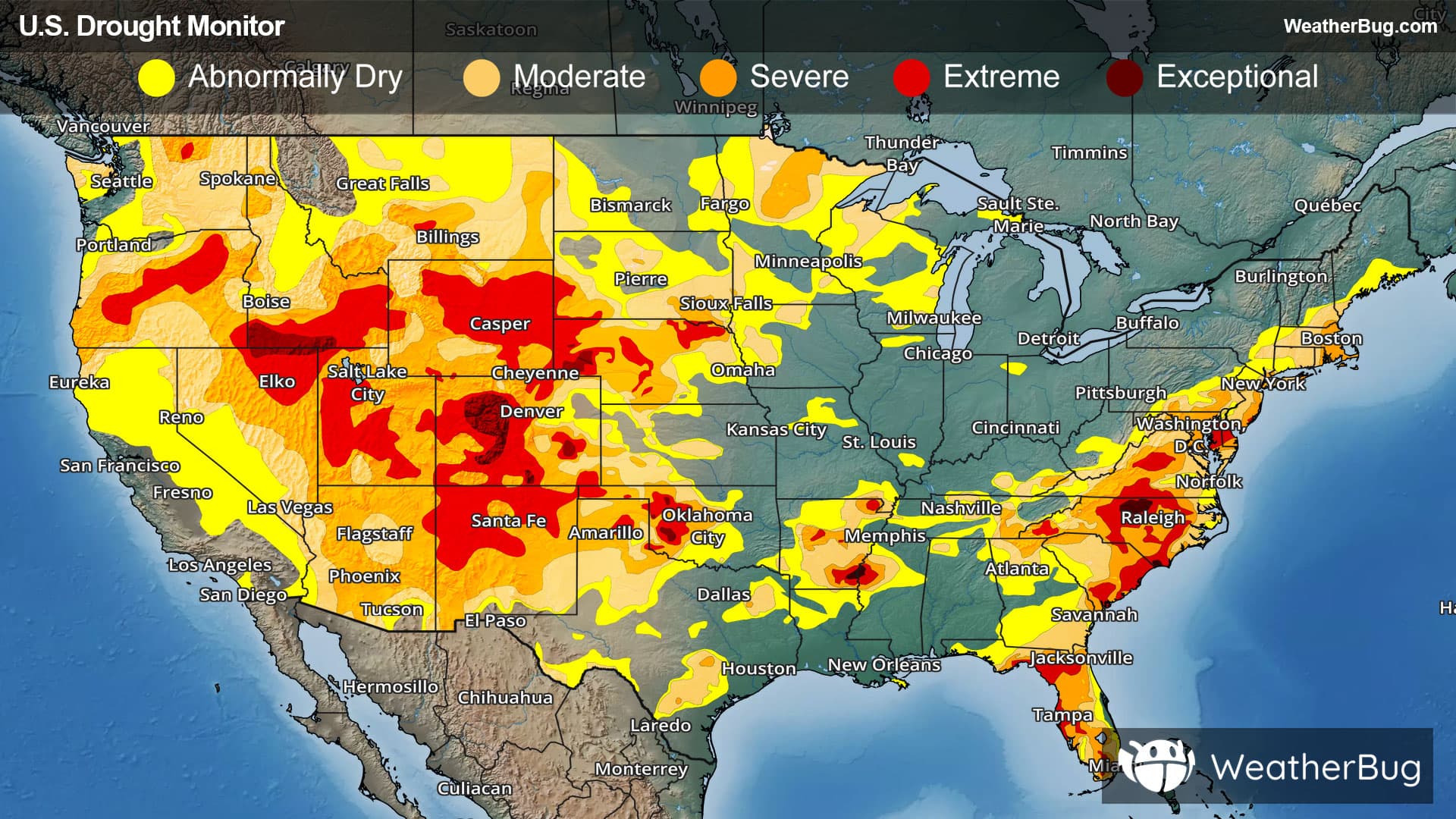 Drought Monitor for July 16, 2026