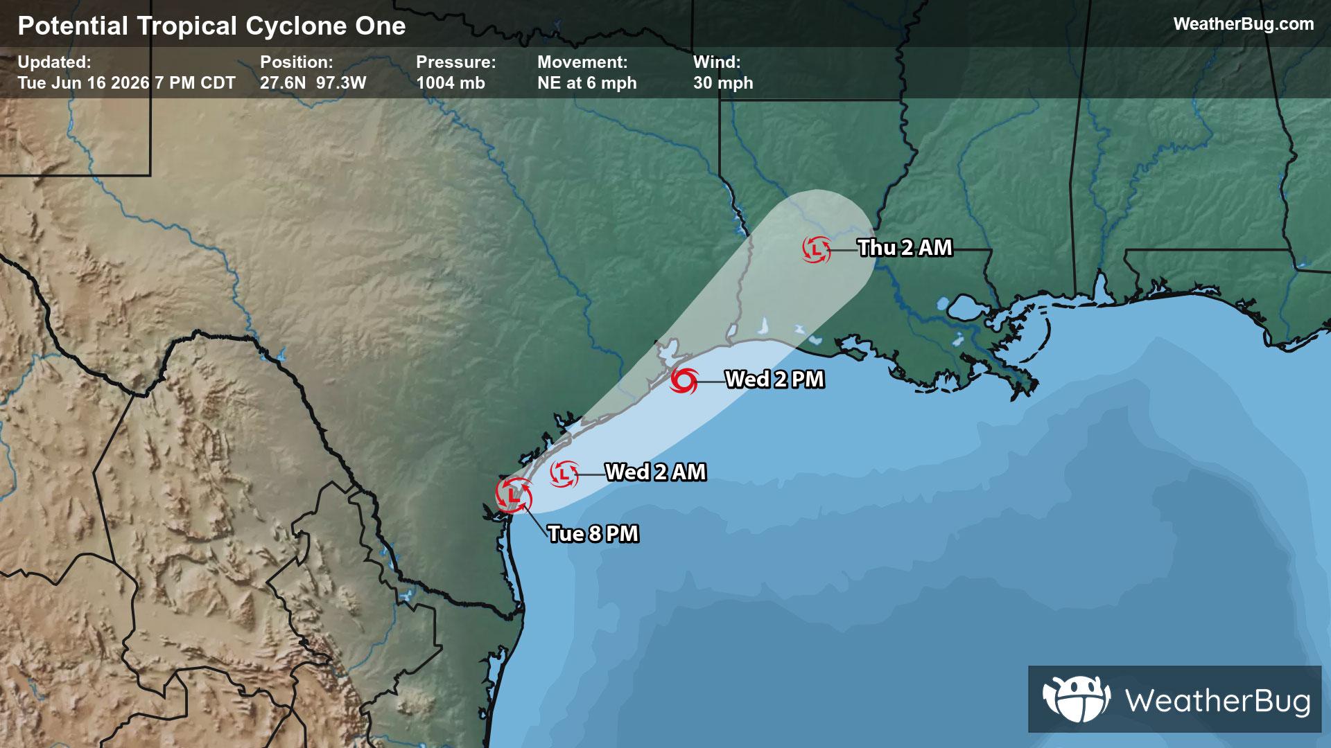 Potential Tropical Cyclone One Forecast
