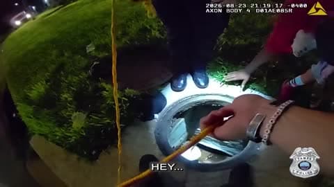 Tampa Police Use Cheese to Rescue Dog Stuck in Drain