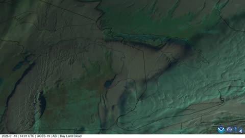Lake Effect Clouds Stream Off Great Lakes