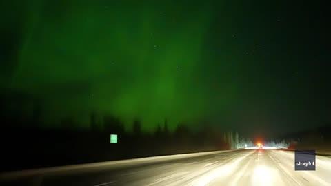 Vibrant Aurora Dances in Alaska Night Sky