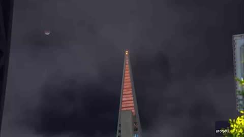 BloodRed Moon Appears Over San Francisco