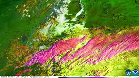 Satellite Shows Snow From Late Winter Storm