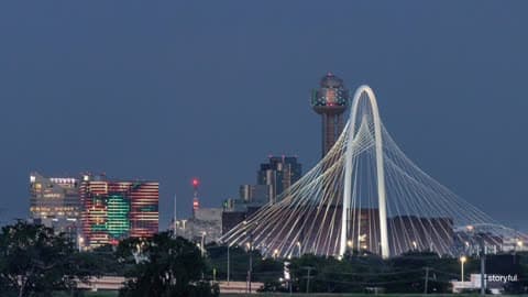 Julys Buck Moon Rises Behind Dallas Skyline