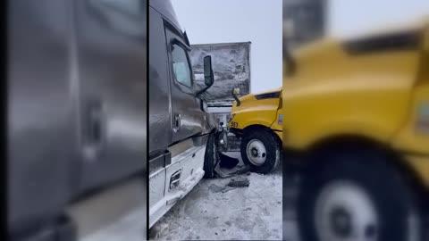 Aftermath of Massive Michigan Pile Up