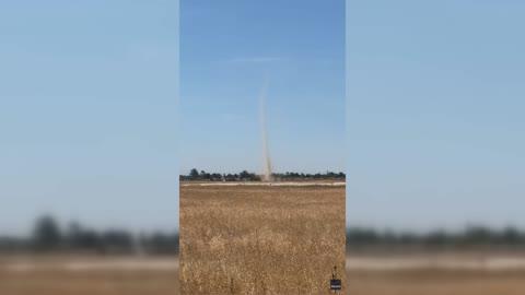 Dust Devil Swirls Across California