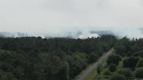 Wildfires Merge in North Florida
